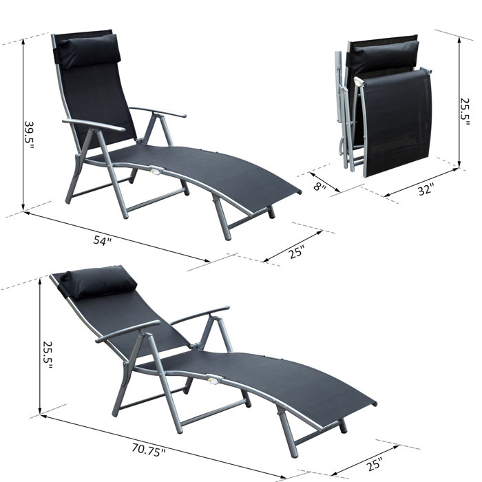 Arlmont & Co. Gloria Outdoor Metal Chaise Lounge & Reviews Wayfair